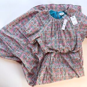 NWT J. Crew Side Cutout Organic Cotton Midi Dress Liberty Giorgia Duke Fabric 10